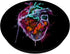 Cool Paint Dripping Heart Anatomy Design Gift on Black PopSockets PopGrip: Swappable Grip for Phones & Tablets PopSockets Standard PopGrip
