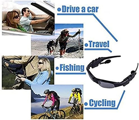 Wireless Bluetooth MP3 Music Sunglasses, Polarized Lenses V4.1 Stereo Headphone for iPhone and Samsung Smartphones