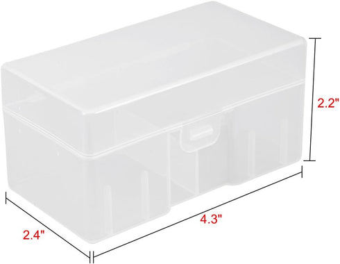 uxcell Hard Plastic Large Battery Storage Box - Organizer for 12 x 9V Batteries, Protective Container