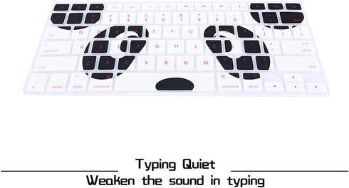 HRH Silicone Keyboard Cover Skin for MacBook Air 13, MacBook Pro 13/15/17, USA Layout, Kung Fu Panda