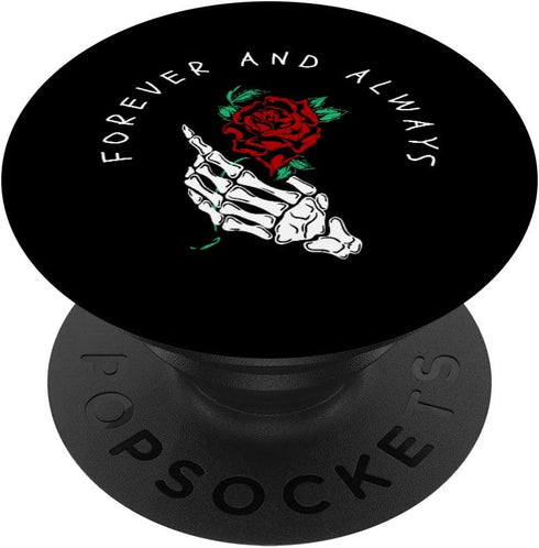 Forever and Always Rose, Sad Aesthetic Edgy Streetwear PopSockets Swappable PopGrip