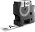 Industrial Vinyl Labels, 1", Black Print on White Tape by DYMO Rhino