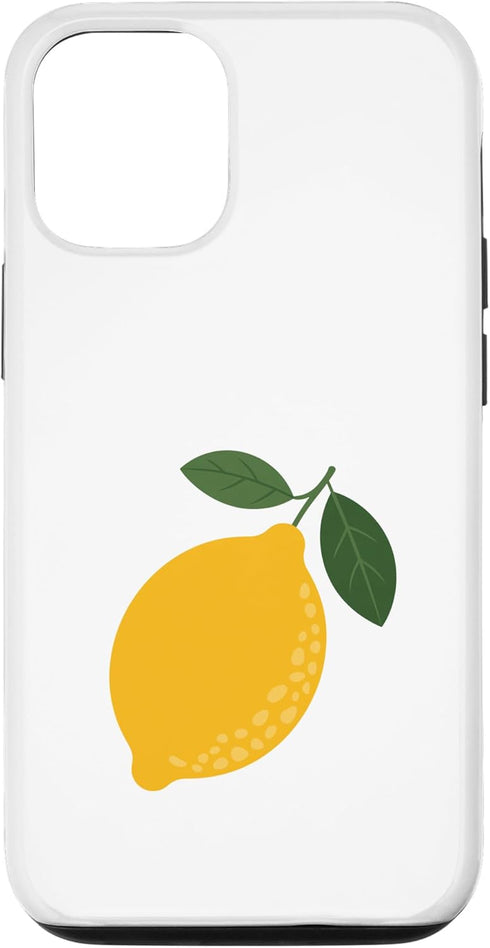 Hand Drawn Digital Art Cute Summer Lemon Fruit Citrus Case for iPhone 12/12 Pro