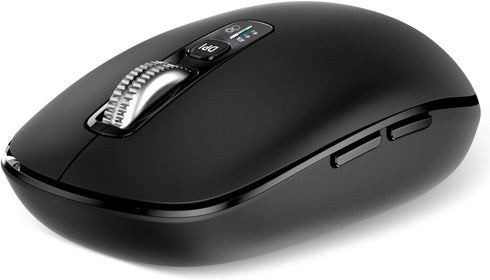 INFINMIND Wireless Bluetooth Mouse,USB+BT2,Multi Device Ergo Full Size Mouses-big Hand,Metal 4-Way Super Scrolling,