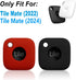 Geiomoo Silicone Case for Tile Mate 2024/2022, Soft Scratch Resistant Cover with Carabiner (2 Pack Black+Red)