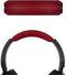 Geekria Protein Leather Headband Pad for Sony MDR-XB950BT, Headphones Replacement Band (Red)