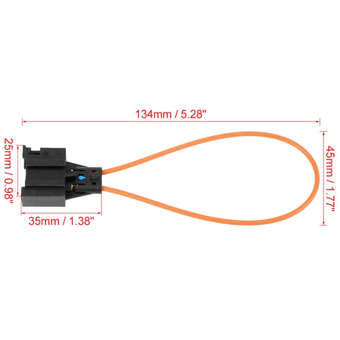 X AUTOHAUX Car Fiber Optical Optic Loop Cable Bypass Connector Female Replacement