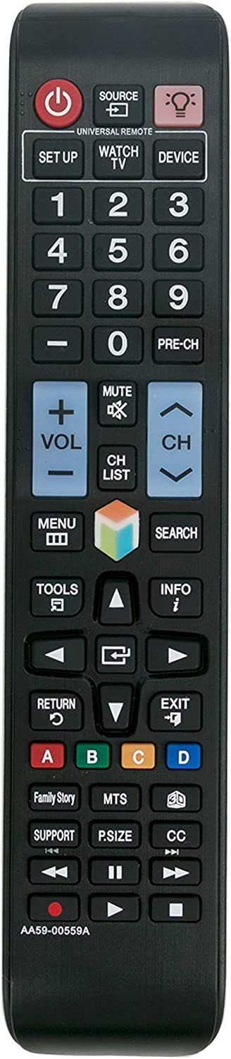 AA59-00559A Remote Control, Compatible for Samsung PN64E7000FFXZA, UN46ES7100FXZA, LED HDTV TV