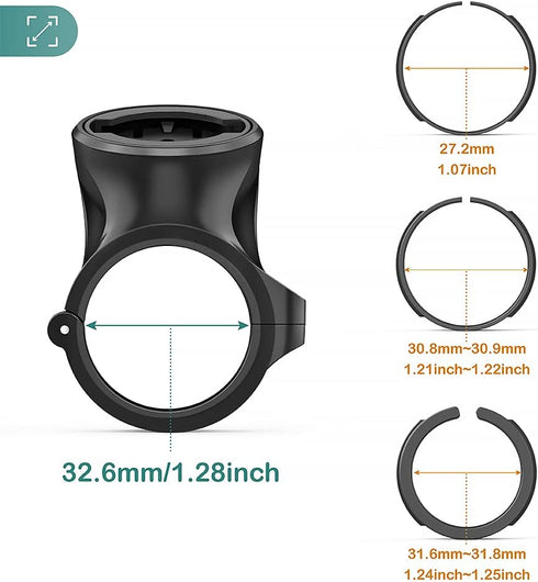 TUSITA Quarter Turn Mount for Garmin Varia RTL510 RTL515 RVR315 Rearview - Fits 27.2mm 30.9mm 31.6mm Seatpost