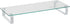 Contemporary Clear Glass Monitor Stand - Stylish Desktop Organizer and Laptop Riser