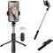 Phone Tripod Stand & Selfie Stick Tripod - All in One Cell Phone Tripod with Wireless Remote, Portable