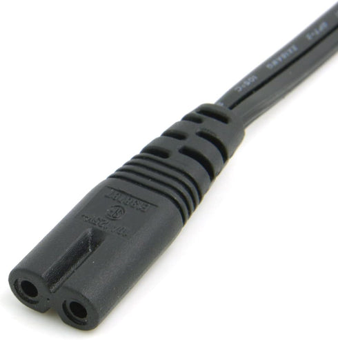 cablecc IEC 60320 C8 Plug to C7 Receptacle Male to Female Extension Power Supply Cable, 30cm