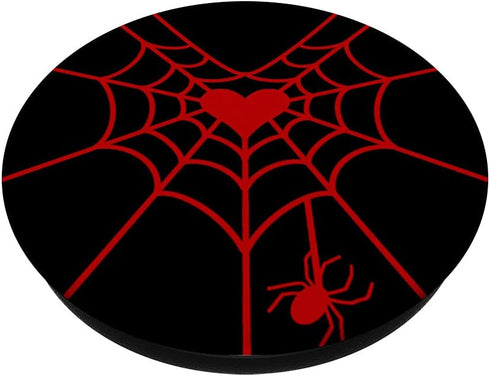 Emo Valentine’s Day Heart Spiderweb Gothic Alt Aesthetic PopSockets Swappable PopGrip