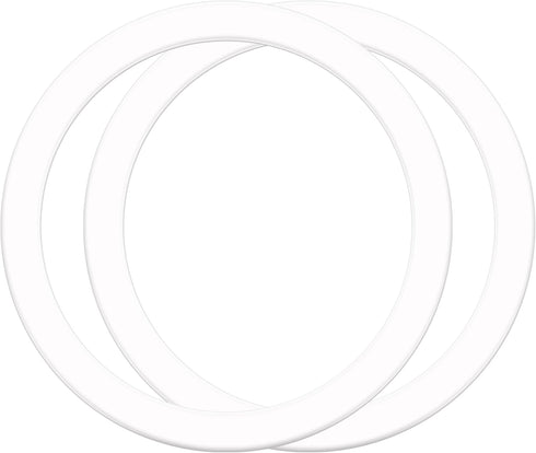 2Pcs Metal Ring Sticker for Pop Socket, Magnetic Grip Adapter for iPhone, MagSafe Wireless Charger (White)