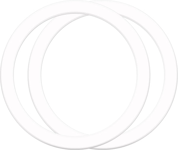 2Pcs Metal Ring Sticker for Pop Socket, Magnetic Grip Adapter for iPhone, MagSafe Wireless Charger (White)
