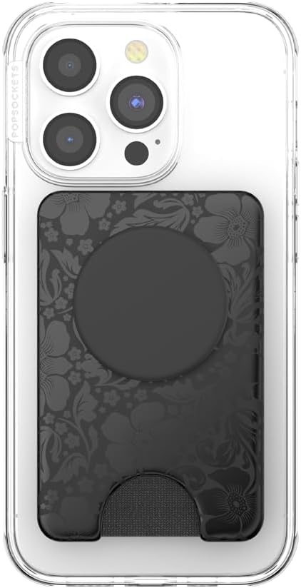 PopSockets Phone Wallet with Expanding Grip, Phone Card Holder, Wireless Charging Compatible - Laced
