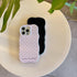 inewateri 15 15-Pink Compatible with iPhone Case with Cute Fashion Polka Dot Aesthetics Design Curly Wave Bumper Case