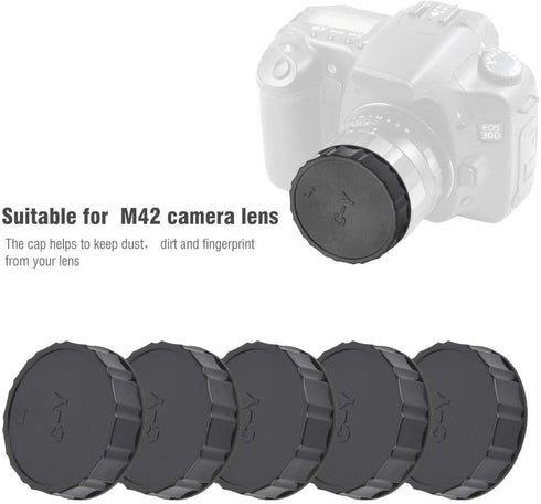 Lens 5pcs Plastic Back Cover, Rear Protective Cover for Contax Yasica C Y Mount SLR Camera Lens