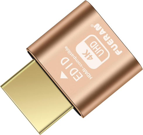FUERAN 4K HDR HDMI Dummy Plug, Virtual Monitor Emulator, Headless Display Adapter, EDID