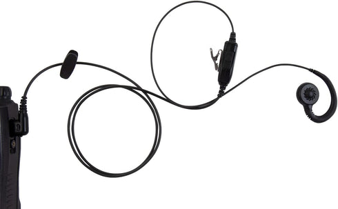 Single Wire Swivel Walkie Talkie Earphone with PTT and Microphone for 2 Pin 2.5mm+3.5mm Motorola Two Way Radio CP200,