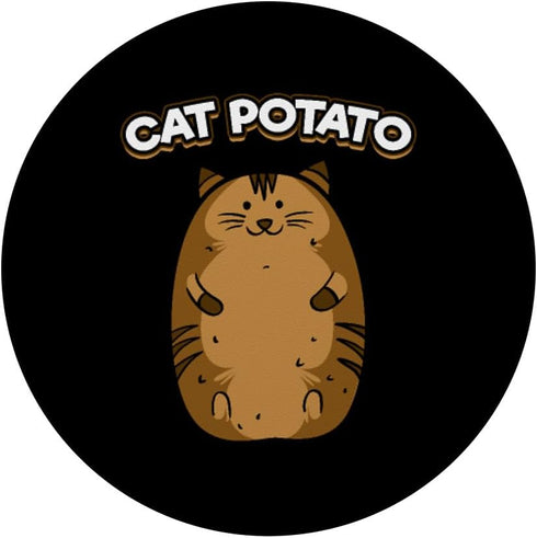 Cat Potato Cute Fat Feline Animal Potato Cat Lover Pun Humor PopSockets Standard PopGrip
