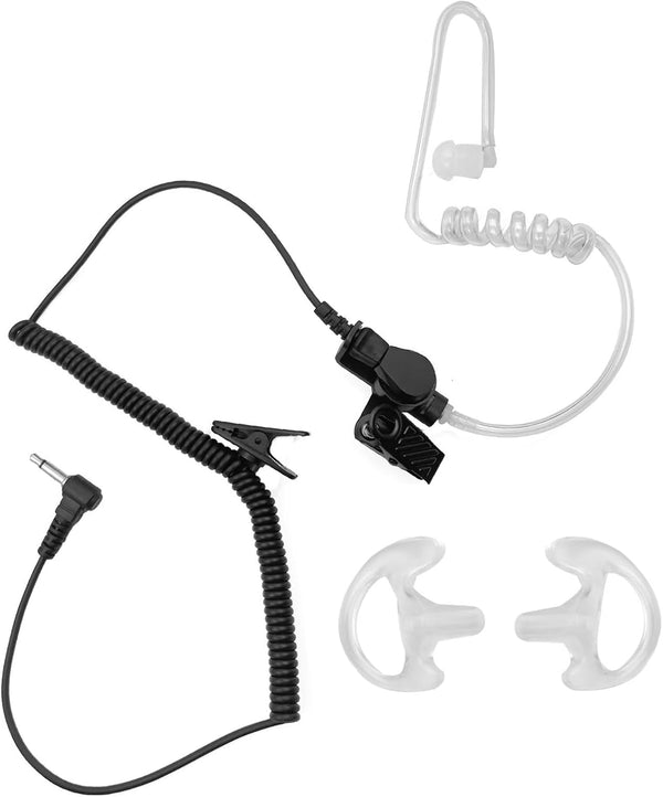 3.5mm 1 Pin Listen Only Surveillance Covert Acoustic Earpiece for Motorola Radio Speaker Mics (1 Pack)
