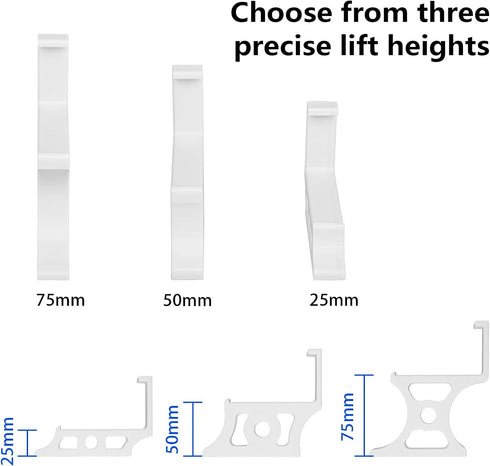 Generic 3-Height (25mm-75mm), Installation(25mm Soundbar Stand Compatible with Arc Ultra, Adjustable Riser Base Sturdy