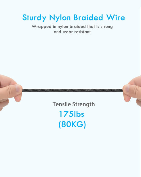 Multi Charging Cable 5 in 1, 2 Pcs 4FT USB C/A Multi Charger Cable to Type-C/Micro USB Port, Nylon Braided USB C