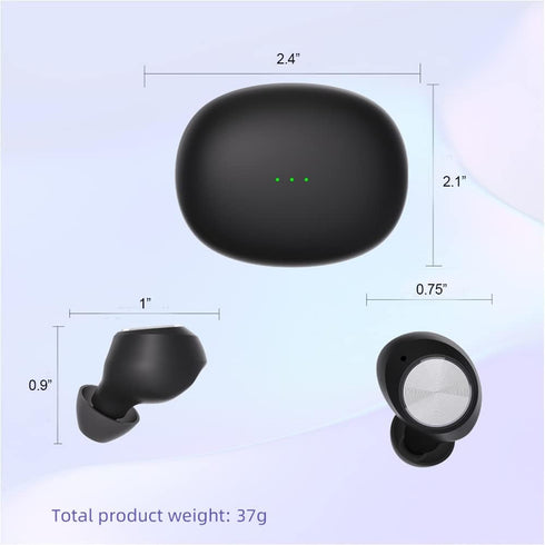 Kamon K12 Wireless Earbuds with Charging Case, Bluetooth 5.3, Touch Control Waterproof, in Ear Stereo Headphones for