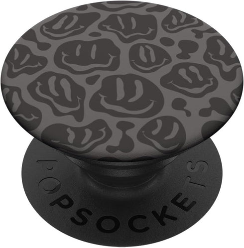 Gray Dripping Smile Face PopSockets Standard PopGrip