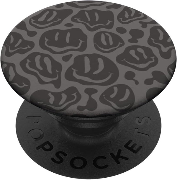 Gray Dripping Smile Face PopSockets Standard PopGrip