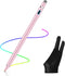 AICase Stylus Pens for Touch Screens - 1.45mm High Precision Point, Active Smart Digital Pen for iOS and Android (Rose