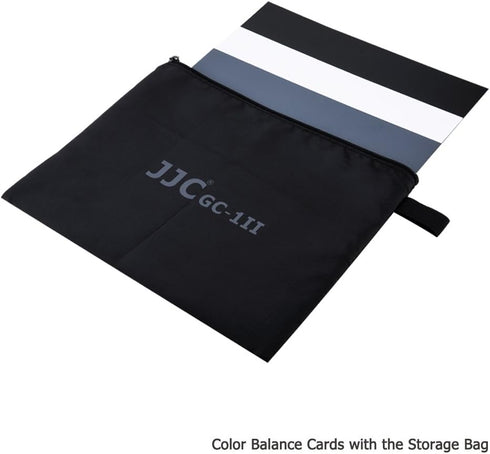 18% Neutral Grey Card JJC White Balance Card for DSLR Camera Video Film 10x8 PVC Exposure Photography Card Custom Calibration Camera Checker Card with Grey,White,Black Cards & a Storage Bag