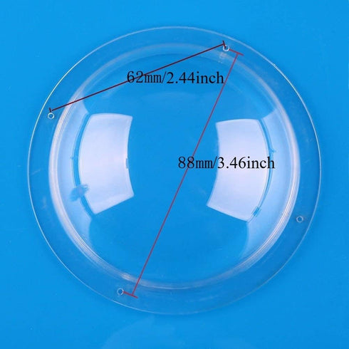 Ricrrover Clear Acrylic Flange - 3.15inch/80mm with 4 Holes, Indoor/Outdoor CCTV Dome Camera Cover