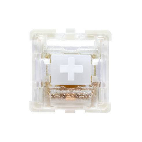 Gateron KS-9 20 Pack White Switches, 3-pin White-Shell for Mechanical Keyboards, Supporting SMD RGB Light