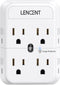 LENCENT 2 Prong Power Strip, 3 to 2 Prong Outlet Adapter, Surge Protector, Compact Wall Plug Splitter Tap for