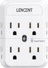 LENCENT 2 Prong Power Strip, 3 to 2 Prong Outlet Adapter, Surge Protector, Compact Wall Plug Splitter Tap for