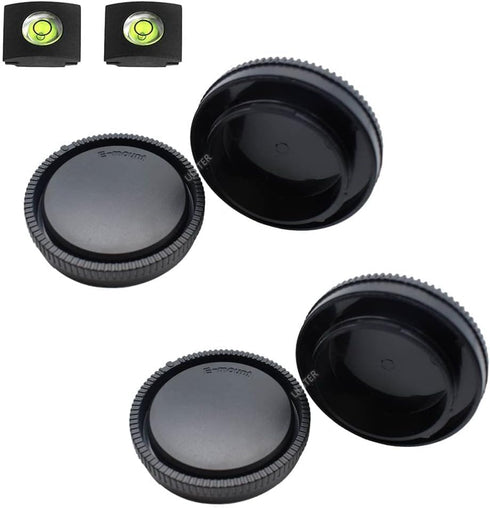 Body Cap + Rear Lens Cap Cover for Sony Alpha E Mount Cameras A7R V A7R IV A7R III A7R II A7R/A7 IV A7 III A7 II A7/A7C