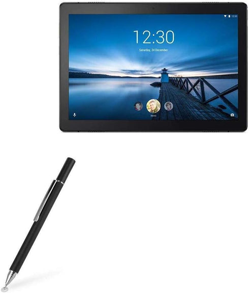 BoxWave Stylus Pen for Lenovo Tab M10 - Super Precise FineTouch Capacitive Stylus - Jet Black