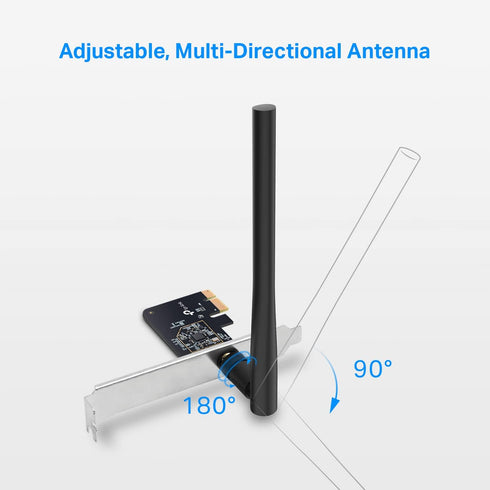 TP-Link PCIe WiFi Card AC600 for Desktop PC, Dual Band Wireless Internal Network Card, Supports Windows 10/11