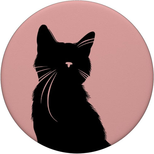 Black Rose Aesthetic Cat PopSockets Standard PopGrip