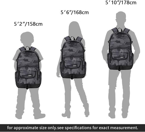 rickyh style Lightweight School Backpack Travel Bag for Men & Women with Laptop Compartment