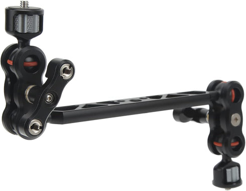 KIMISS 13in Articulating Arm Camera Mount, Adjustable CNC Aluminum Alloy with 1/4" and 3/8" Thread for Microphone