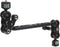 KIMISS 13in Articulating Arm Camera Mount, Adjustable CNC Aluminum Alloy with 1/4" and 3/8" Thread for Microphone
