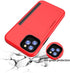 iPhone 12/12 Pro Case with Card Holder, Credit Card Slot Protective Wallet Cover Case - Purple