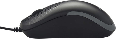 Verbatim USB Silent Corded Optical Mouse | Noiseless and Silent Click Mouse for Mac and PC, Black