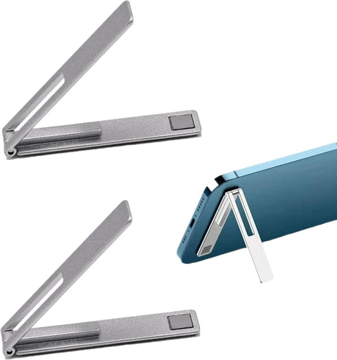ThFmlva 2-Pack Ultra-Thin Alloy Phone Kickstand - Adjustable, Foldable & Magnetic for Home/Office/Travel