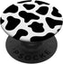 Cow Print Black and White Design, PopSockets Standard PopGrip for Teen Girls and Women