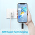2 Pack Magnetic USB C Adapter, 540 Degree Rotation 3 in 1 USB C Magnetic Adapter QC 3.0 Fast Charging, Black