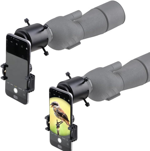 Smartphone Spotting Scope Camera Adapter Mount, Fits 1.25" to 2" Spotting Scope Eyepieces for Photography